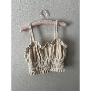 Anthropologie Cynthia Smocked Lounge Top 100% Cotton Size Small